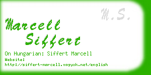 marcell siffert business card